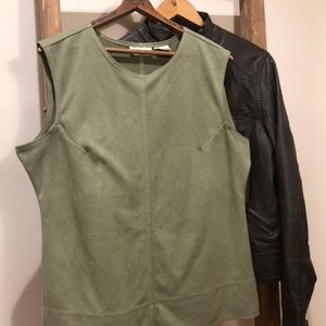 Jaclyn Smith Suede Tank, Sz Large